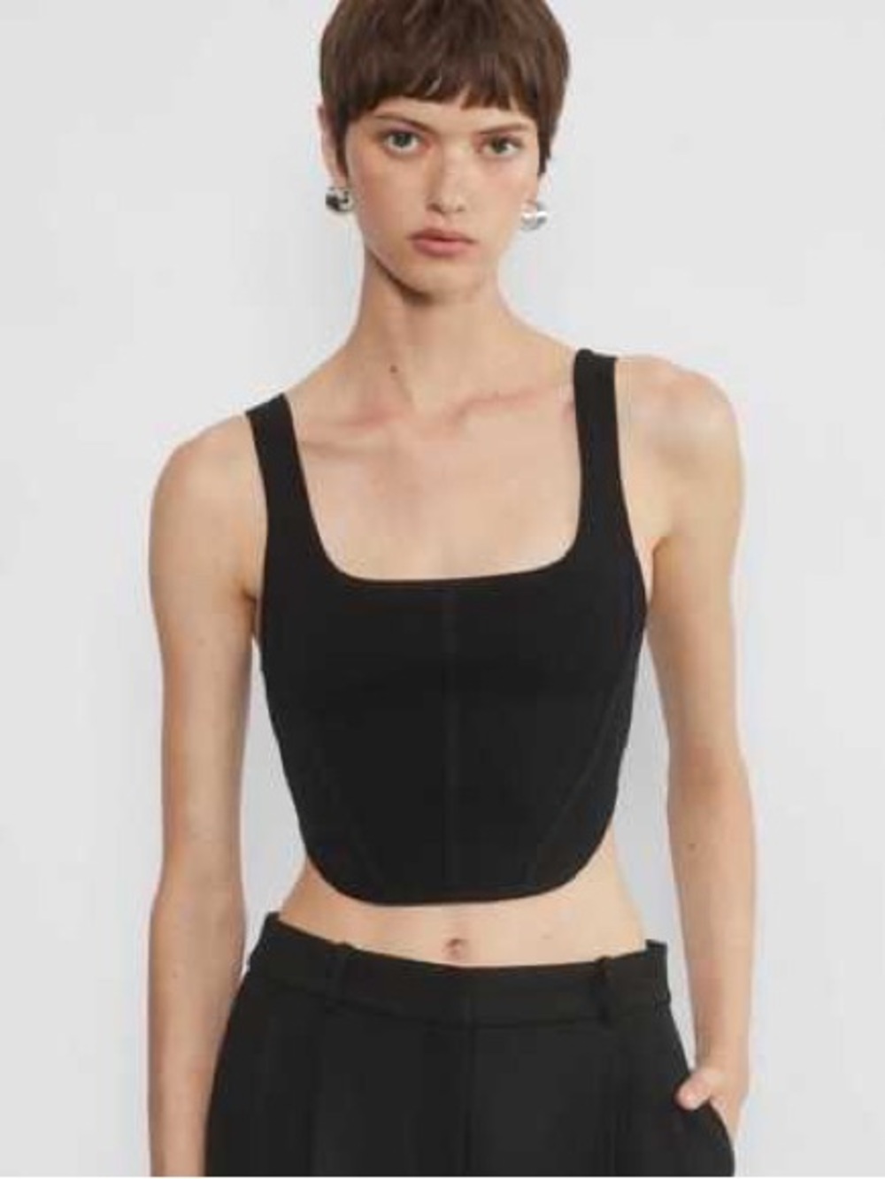 Babaton Sculpt Knit Corset Style Top Extra Small XS